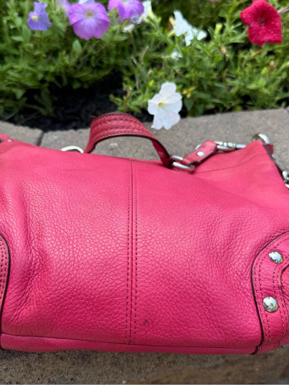 Coach carly pink Leather Shoulder hobo Bag - Picture 8 of 11
